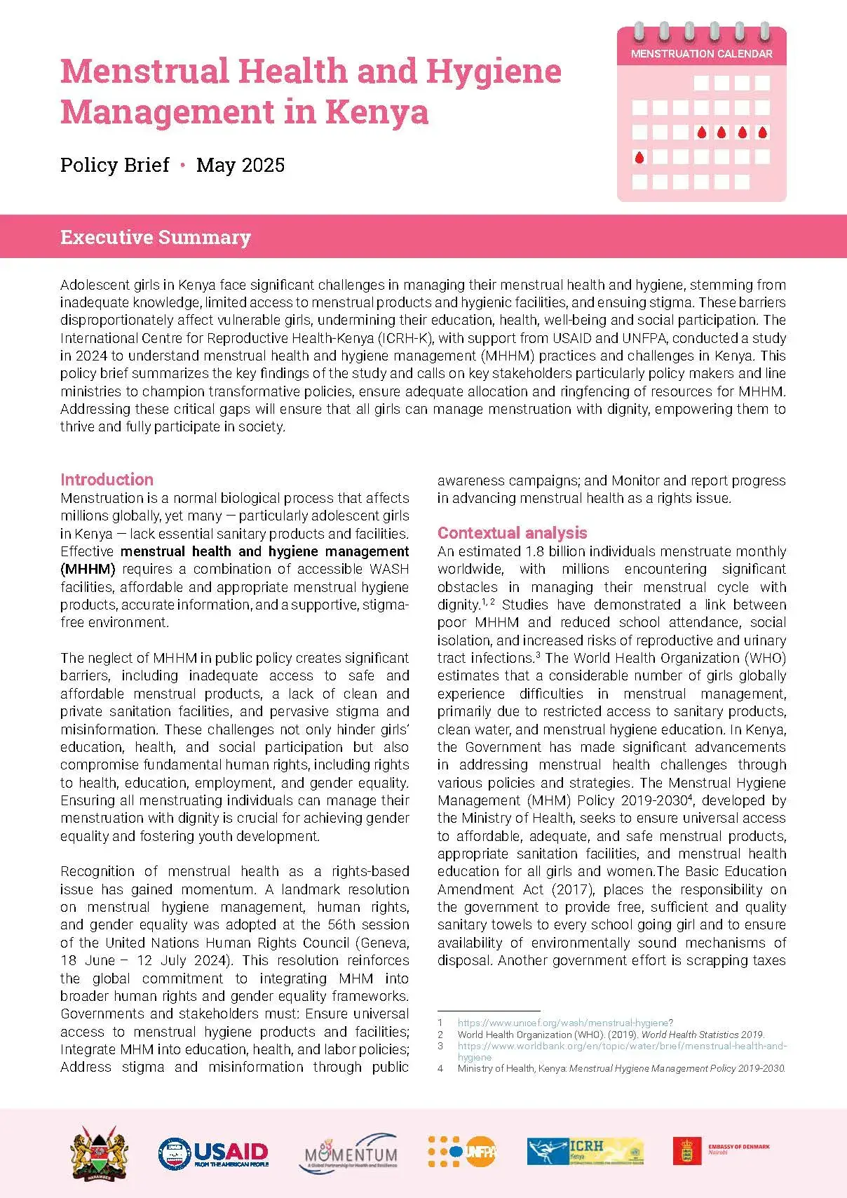 MH & Hygiene Management in Kenya cover